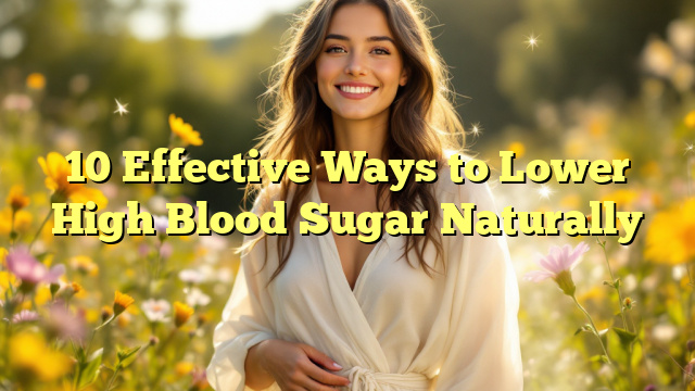 10 Effective Ways to Lower High Blood Sugar Naturally
