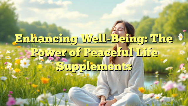 Enhancing Well-Being: The Power of Peaceful Life Supplements