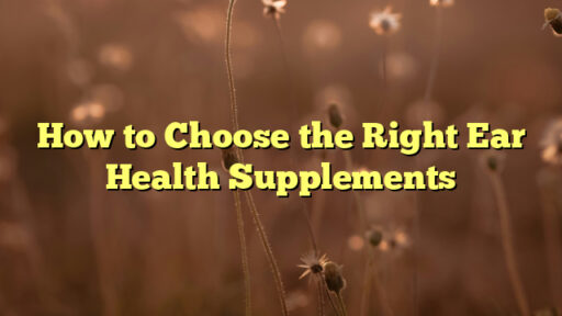 How to Choose the Right Ear Health Supplements
