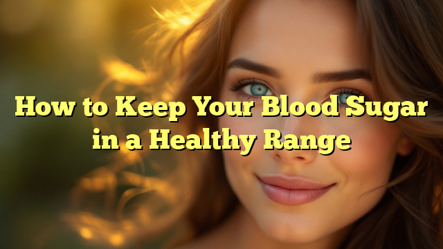 How to Keep Your Blood Sugar in a Healthy Range