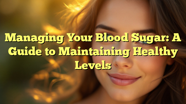 Managing Your Blood Sugar: A Guide to Maintaining Healthy Levels