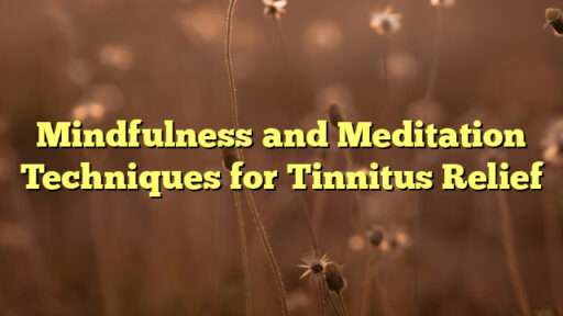 Mindfulness and Meditation Techniques for Tinnitus Relief