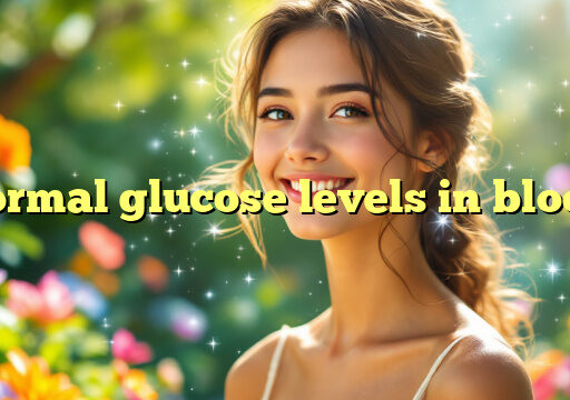 normal glucose levels in blood