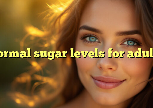 normal sugar levels for adults