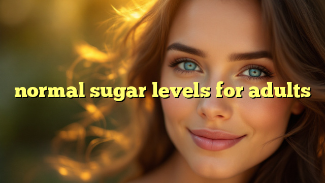 normal sugar levels for adults