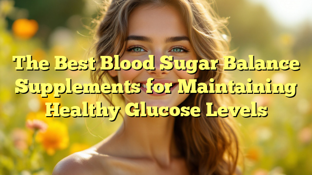 The Best Blood Sugar Balance Supplements for Maintaining Healthy Glucose Levels