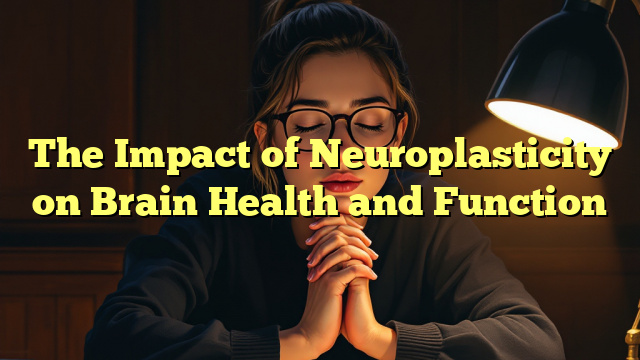 The Impact of Neuroplasticity on Brain Health and Function