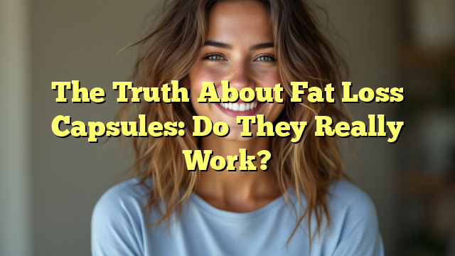 The Truth About Fat Loss Capsules: Do They Really Work?