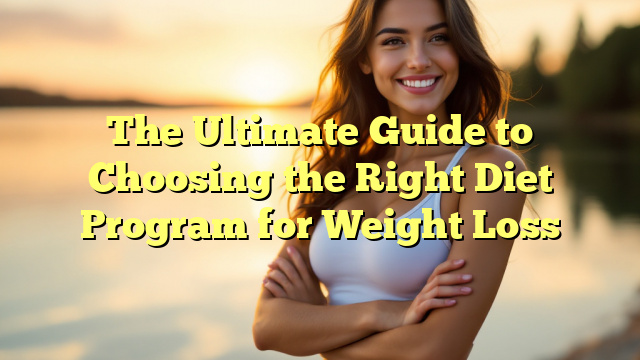 The Ultimate Guide to Choosing the Right Diet Program for Weight Loss