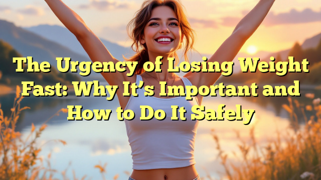 The Urgency of Losing Weight Fast: Why It’s Important and How to Do It Safely