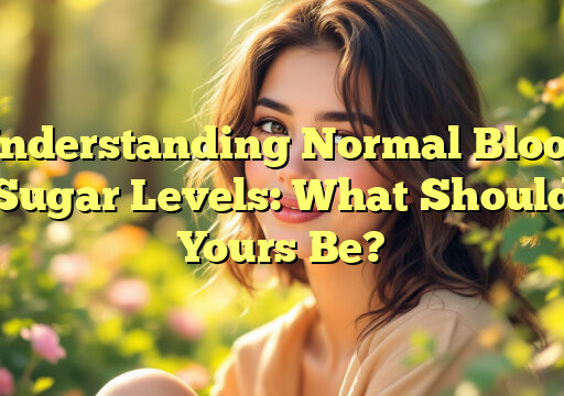 Understanding Normal Blood Sugar Levels: What Should Yours Be?