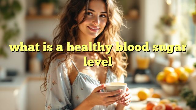 what is a healthy blood sugar level