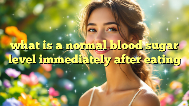 what is a normal blood sugar level immediately after eating