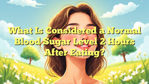 What Is Considered a Normal Blood Sugar Level 2 Hours After Eating?