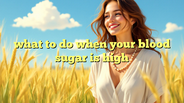 what to do when your blood sugar is high